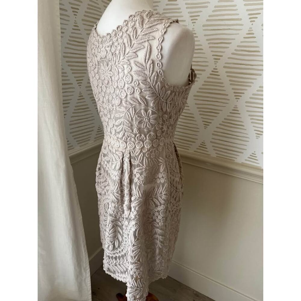 Anthropologie Yoana Baraschi Size 6 Veiled Alder Gossamer Silk Intricate Dress - Picture 5 of 8